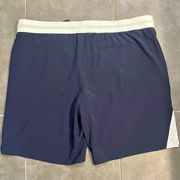 NWT Edgar & Ash Men's Navy Blue White Swim Trunks Shorts Size XXL - Picture 7 of 7